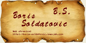 Boris Soldatović vizit kartica